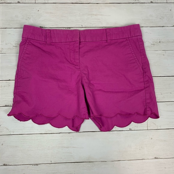 Ann Taylor Loft scalloped purple shorts - Picture 3 of 7